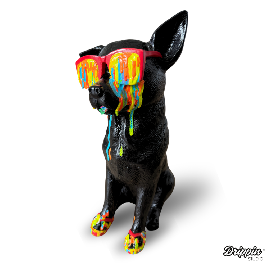 MR. DAYTRIP™ — Miniature Pinscher Pop Art Sculpture